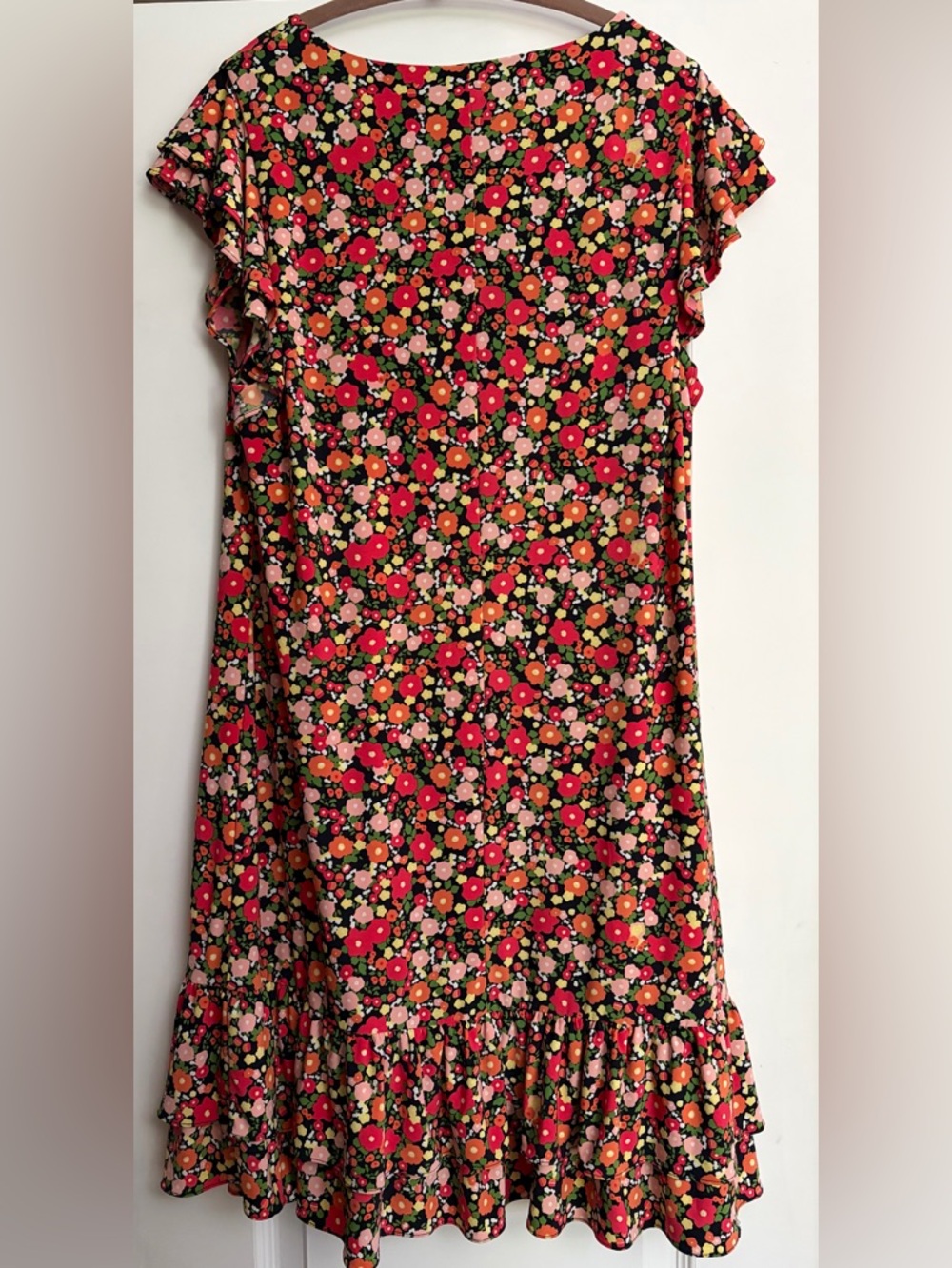 Tommy Hilfiger Feminine Floral Ruffle Hem Calico Dress Summer Work Sz 14 🌺HP🌺 - Picture 2 of 7